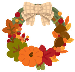 가을 느낌의 리스장식