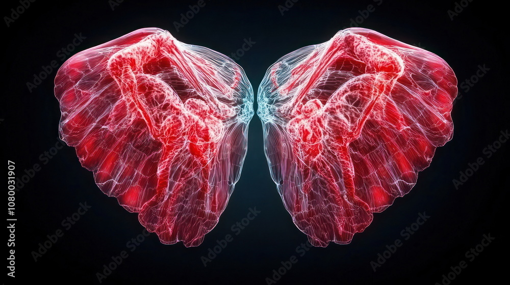 Poster transform your perspective with stunning red wings artwork