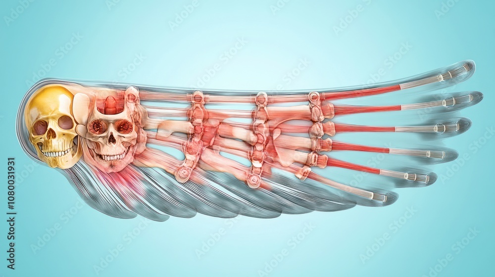 Aufkleber explore the intricate structure of the human skeleton and its movement mechanisms