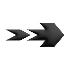 Inflate 3D illustration of variation arrow or direction icon