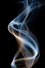 Obraz premium Glowing lines flowing in the dark, abstract design