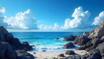  Untouched Paradise  A serene beach cove with crystal clear waters