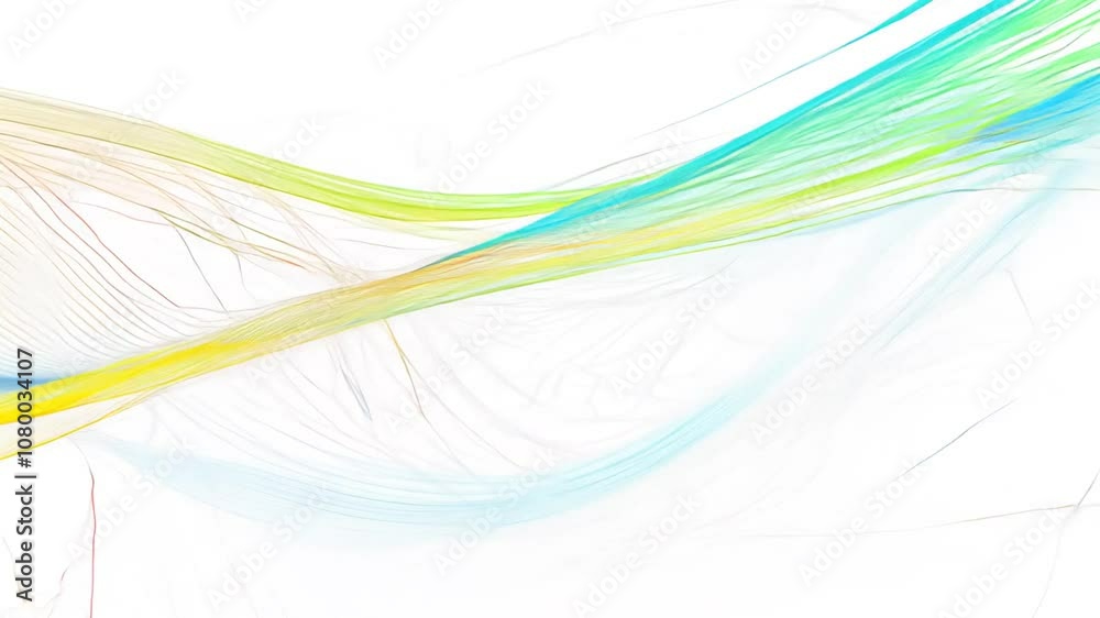 Poster colorful line animation showcasing fluid motion and dynamic patterns generative ai