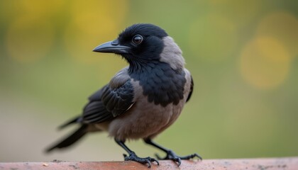 Fototapeta premium A moment of tranquility with a feathered friend