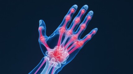 Naklejka premium Explore hand anatomy and joint health insights