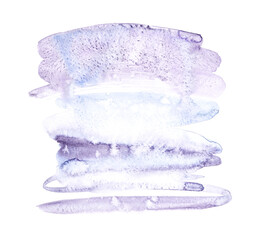 Abstract purple watercolor brushstrokes on white background - artistic texture and creative design inspiration.