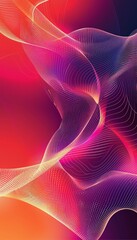 Dynamic abstract vector background with vibrant red gradient and subtle geometric shapes for depth