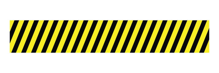 Yellow and black stripes tape for construction area, crime scene or danger zone. Police warning tape ribbon or under construction sign.  warning yellow black diagonal stripes line.