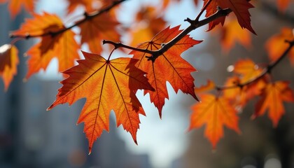 Obraz premium Autumns vibrant hues in full bloom