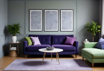 modern living room with sofa
