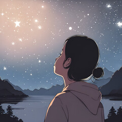 silhouette of a girl