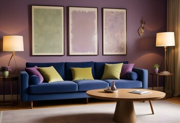 modern living room with sofa