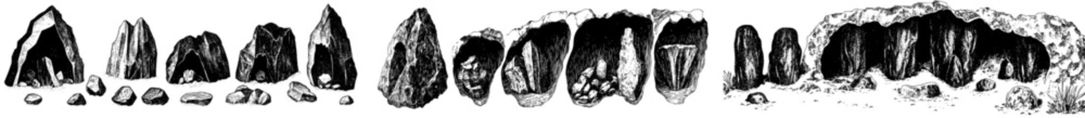 Naklejka premium Set of flame silhouettes on white background, with a large pack of modern silhouette designs