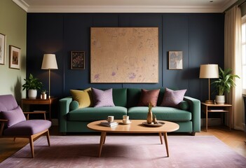 modern living room with sofa