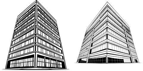 Fototapeta premium Architectonics,building,town,urban,city,office,building,buildings,office block,architectonic.svg