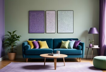 modern living room with sofa