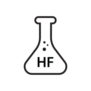 Laboratory glass with HF icon