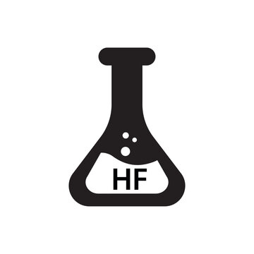 Laboratory glass with HF icon