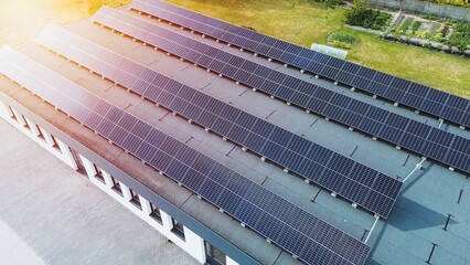 Solar Panels on Industrial Facility for Clean Energy