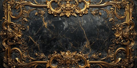 Baroque, Barocco Ornate Marble Ceiling Non-Linear Reformation Design with Intricate Accents Depicting Classic Elegance and Architectural Beauty