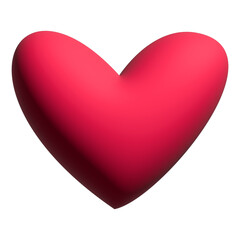 Inflate 3D illustration of heart or love icon