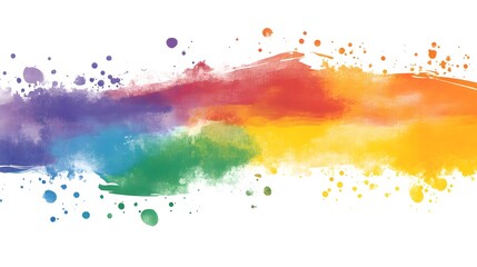 Wide, colorful brush strokes creating a lively rainbow effect, perfect for a playful, artistic background