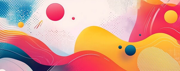 Abstract art background with modern dynamic shapes