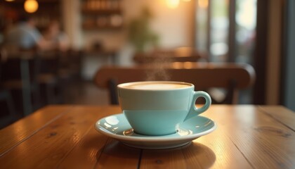 Obraz premium A moment of tranquility with a warm cup of coffee