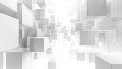 An Abstract Business Environment Features 3D Cubes with Ambient Lighting to Enhance Interaction, Foster Collaboration, Boost Creativity, and Promote Innovation in Modern Workspaces