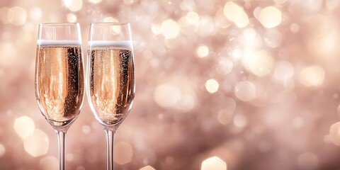 Champagne and cream background with a light bokeh effect.