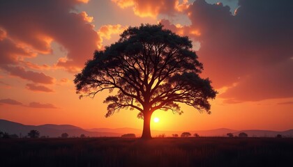 Obraz premium Serenity of the sunset in the wilderness