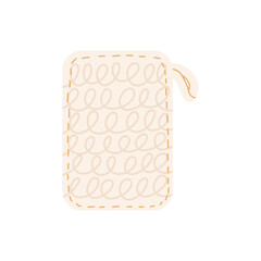 Knitted fabric washcloth for the body. Eco-friendly and reusable bath amenities for a plastic-free lifestyle