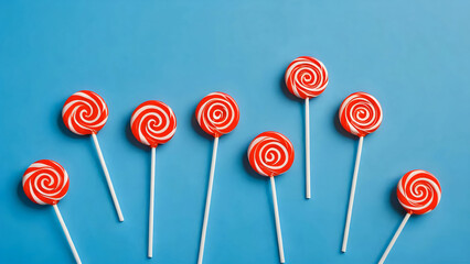 lollipop on wooden background