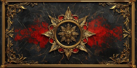 Baroque, Barocco Ornate Marble Ceiling Non-Linear Reformation Design with Intricate Accents Depicting Classic Elegance and Architectural Beauty