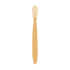 Bamboo wooden toothbrush. The concept of an eco-friendly lifestyle without plastic