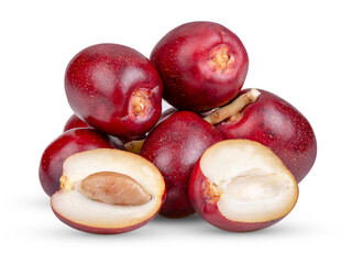 red raw date palm isolated on transparent png