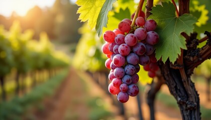 Fototapeta premium Bountiful harvest in the heart of the vineyard