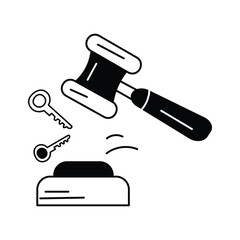 Gavel symbolizing a real estate property auction