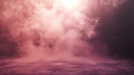Fototapeta premium Dusty rose background with light smoke and soft light shine