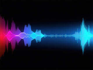 Background with a colored sound wave