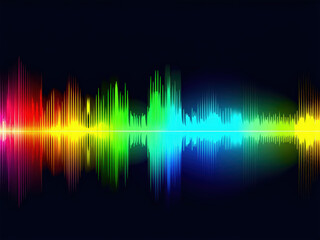 Background with a colored sound wave
