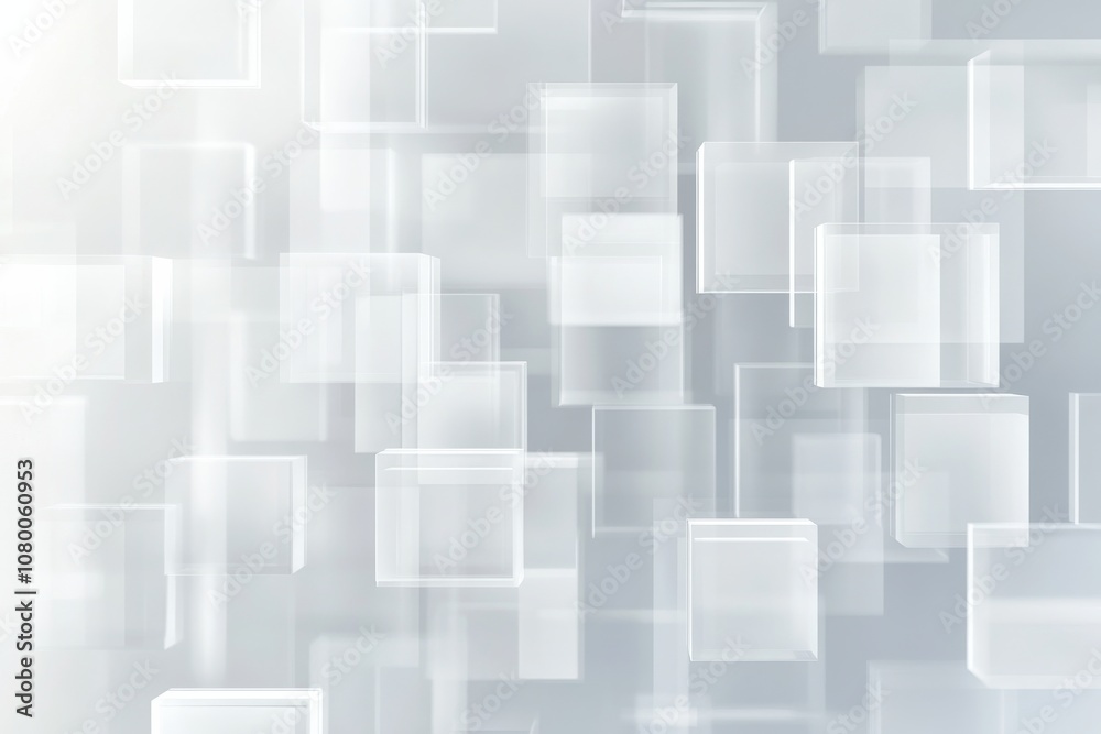 Poster this artwork is an abstract business background featuring transparent squares, which symbolizes clar