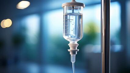 A medical drip with medicine.