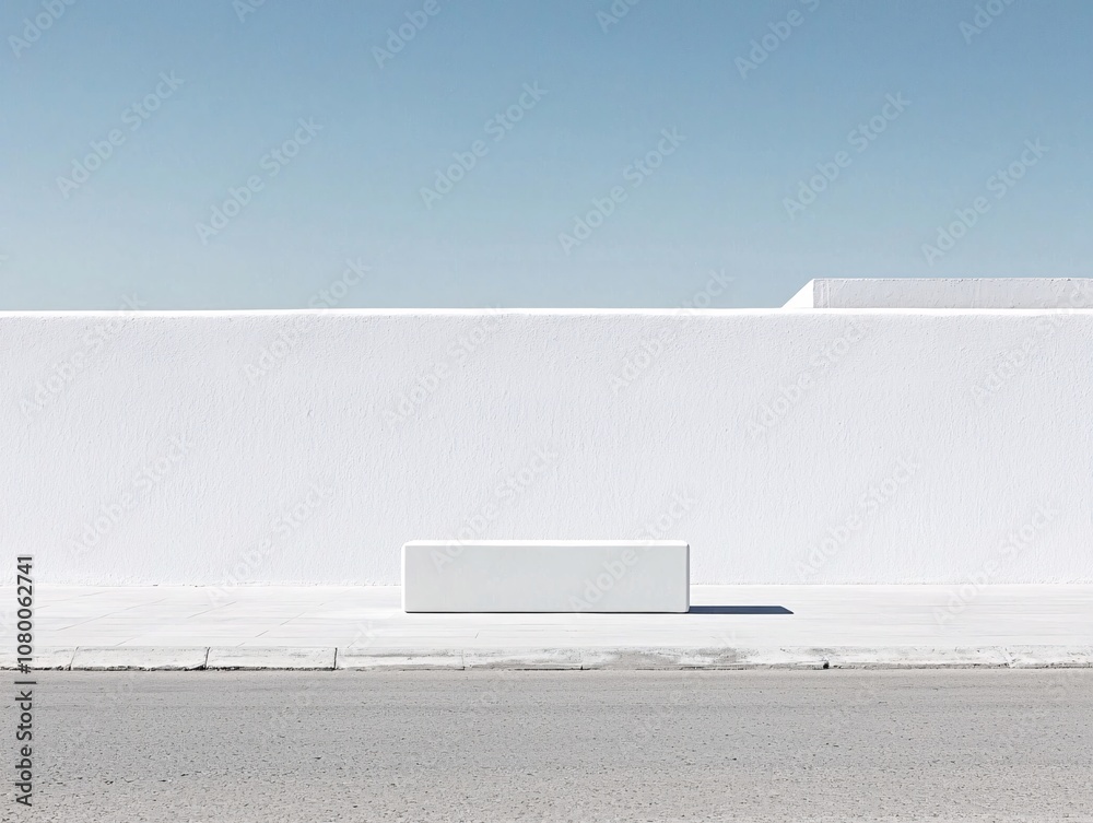Poster minimal background mockup template with a clean wall texture and empty space for text or graphics