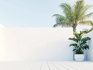 Minimal background mockup template with a clean wall texture and empty space for text or graphics