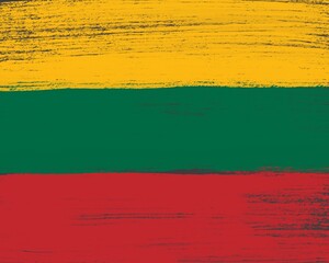 lithuanian flag background with paint strokes