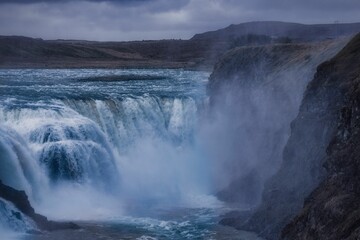 Majestic Icelandic Waterfall