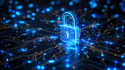 Digital Technology Cyber security Digital technology poster background