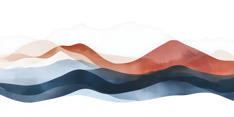 Naklejka premium Advanced Chinese abstract landscape painting, modern abstract ink painting, watercolor, art, design, artwork, wallpaper, background, poster, commercial, advertising, marketing, zen