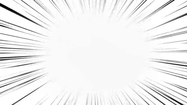 cartoon concentration lines  animation. Radial white comic lines animation, concentration lines video footage background, speed concentration lines, cartoon style  Manga concentrated lines.